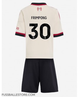 Günstige Liverpool Jeremie Frimpong #30 Auswärts Trikotsatzt Kinder 2025-26 Kurzarm (+ Kurze Hosen)